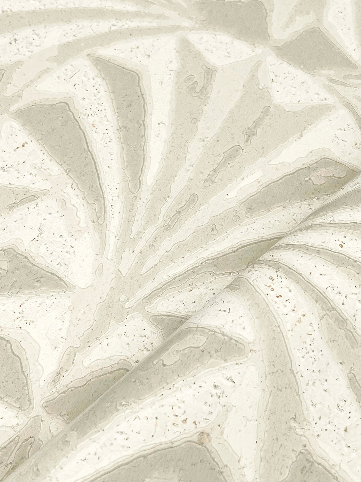 Candice Olson Sculpted Fans Ivory Natural Discovery Wallpaper by York Wallcoverings