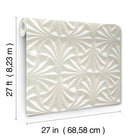 Candice Olson Sculpted Fans Ivory Natural Discovery Wallpaper by York Wallcoverings