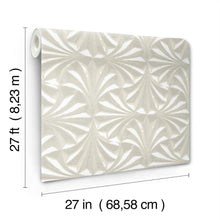 Candice Olson Sculpted Fans Ivory Natural Discovery Wallpaper by York Wallcoverings