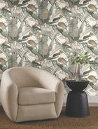 Candice Olson Tropical Cabana White Natural Discovery Wallpaper by York Wallcoverings