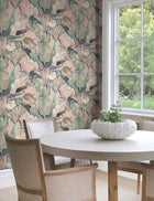 Candice Olson Tropical Cabana Coral Natural Discovery Wallpaper by York Wallcoverings