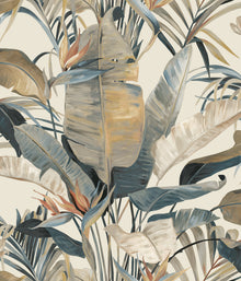 Tropical Cabana Neutral Natural Discovery Wallpaper by York Wallcoverings