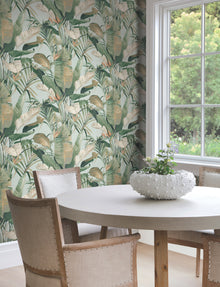 Tropical Cabana Spa Natural Discovery Wallpaper by York Wallcoverings