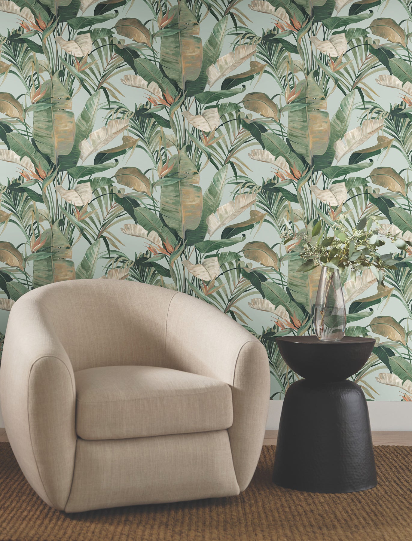 Tropical Cabana Spa Natural Discovery Wallpaper by York Wallcoverings