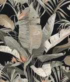 Tropical Cabana Black Natural Discovery Wallpaper by York Wallcoverings