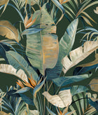 Tropical Cabana Green Natural Discovery Wallpaper by York Wallcoverings