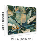 Tropical Cabana Green Natural Discovery Wallpaper by York Wallcoverings