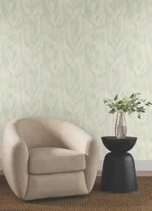 Dicot Leaf Light Green Natural Discovery Wallpaper by York Wallcoverings