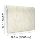 Dicot Leaf Neutral Natural Discovery Wallpaper by York Wallcoverings