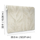 Dicot Leaf Beige Natural Discovery Wallpaper by York Wallcoverings