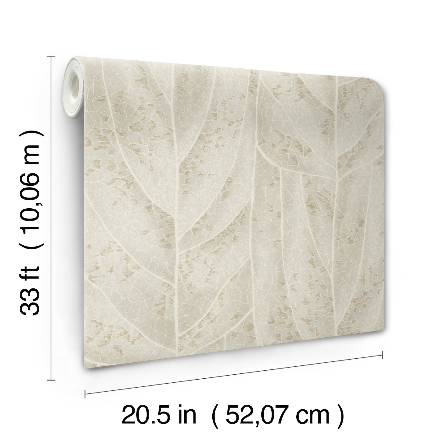 Dicot Leaf Beige Natural Discovery Wallpaper by York Wallcoverings
