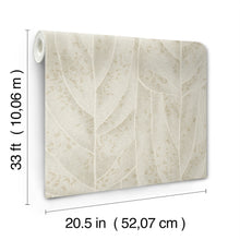 Dicot Leaf Beige Natural Discovery Wallpaper by York Wallcoverings