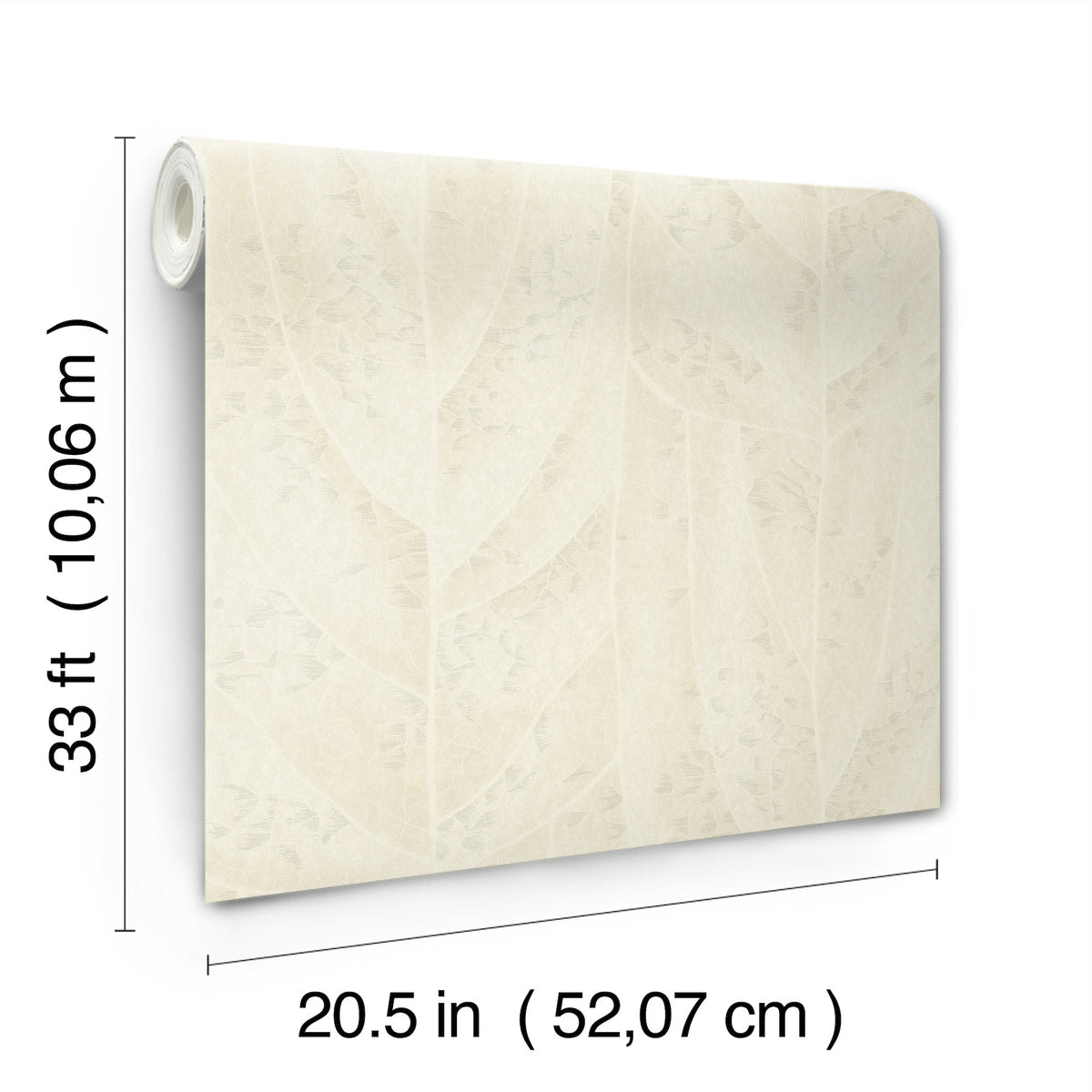 Dicot Leaf Pearl Natural Discovery Wallpaper by York Wallcoverings