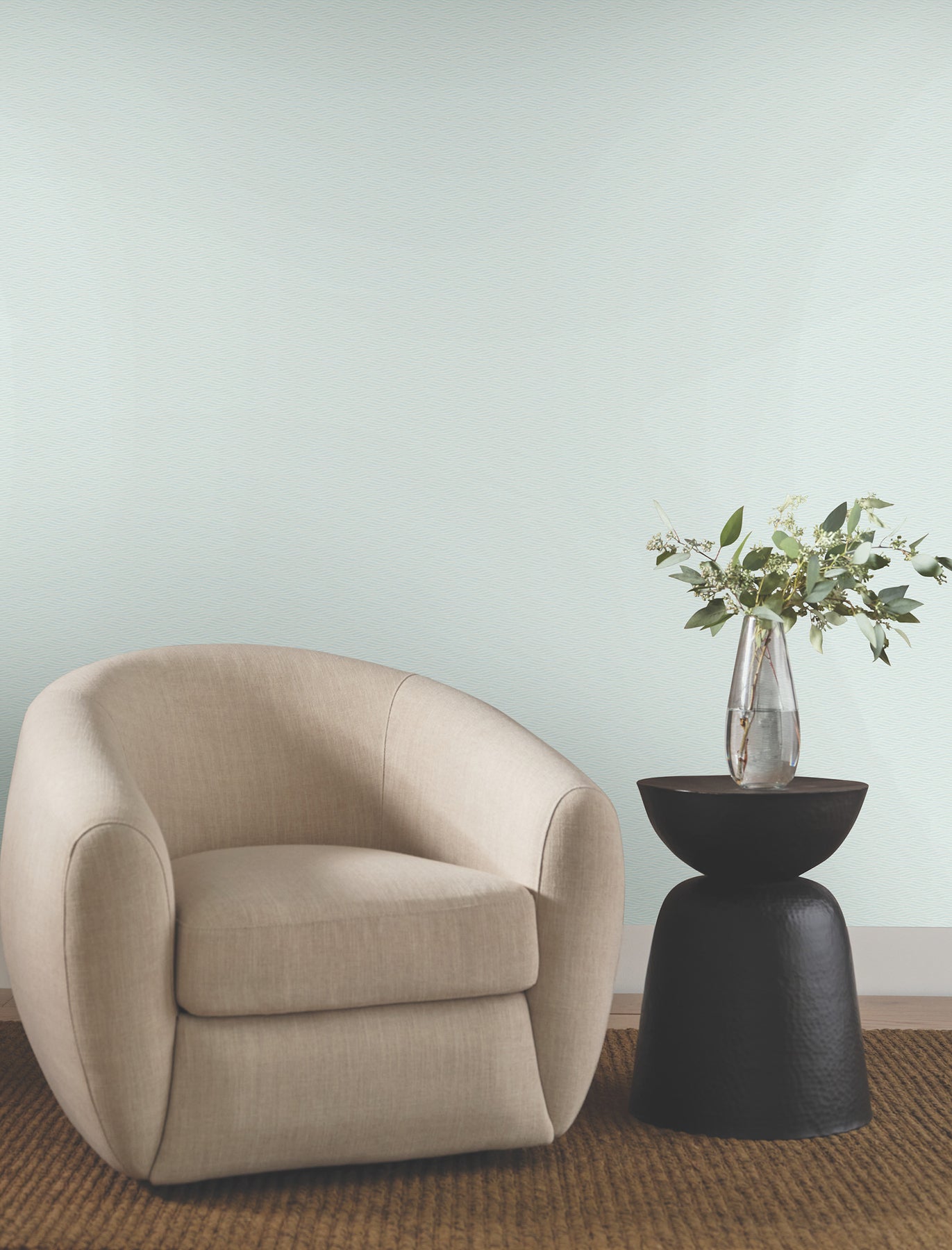 Elevated Waves Blue Natural Discovery Wallpaper by York Wallcoverings