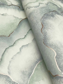 Candice Olson Abalone Fans Seaglass Natural Discovery Wallpaper by York Wallcoverings