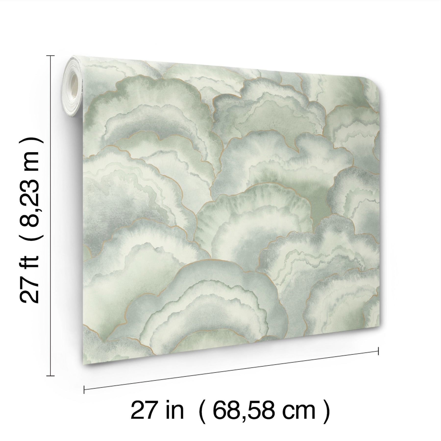 Candice Olson Abalone Fans Seaglass Natural Discovery Wallpaper by York Wallcoverings