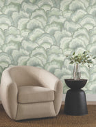 Candice Olson Abalone Fans Seaglass Natural Discovery Wallpaper by York Wallcoverings