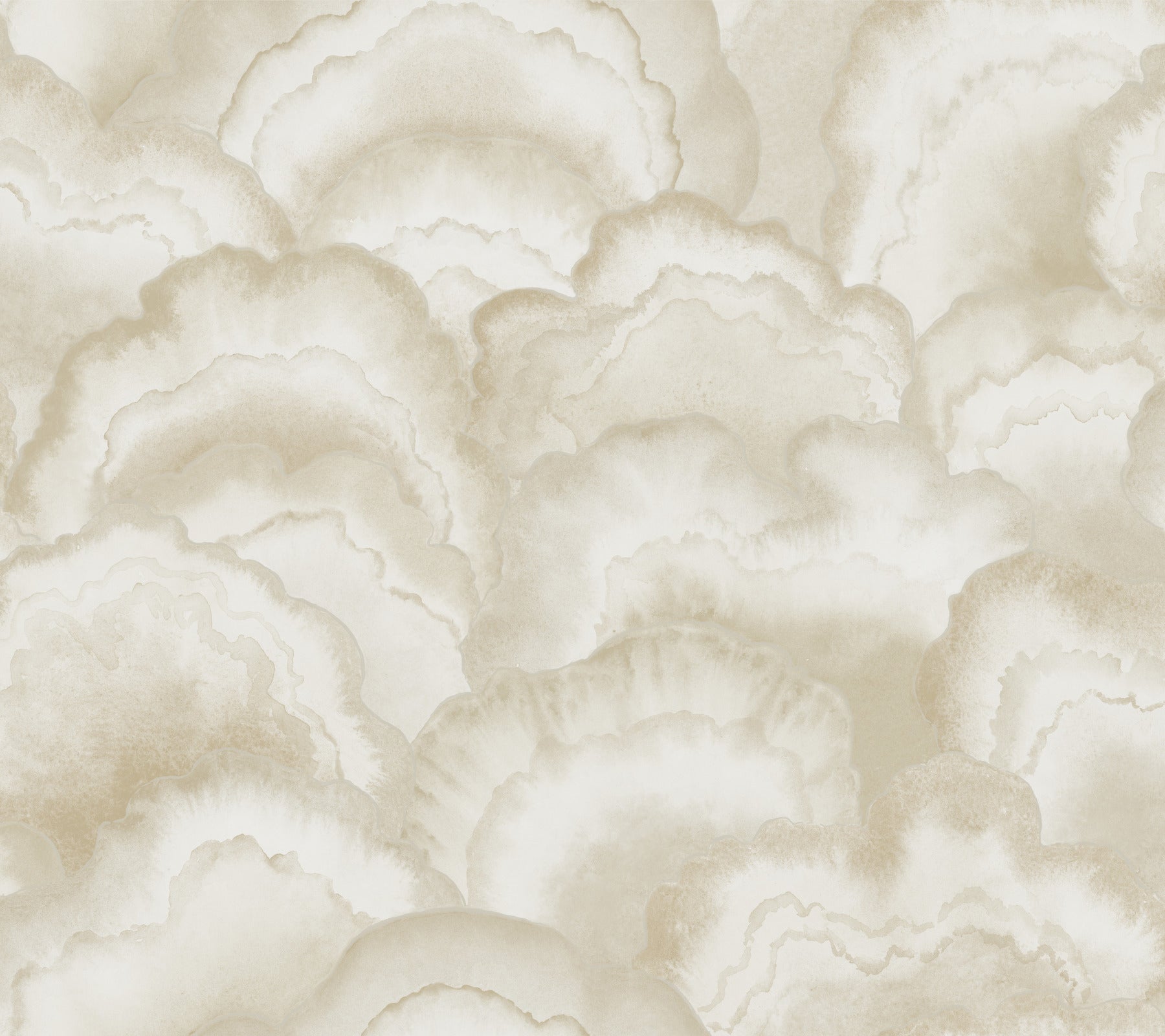 Candice Olson Abalone Fans Sand Natural Discovery Wallpaper by York Wallcoverings