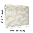Candice Olson Abalone Fans Sand Natural Discovery Wallpaper by York Wallcoverings