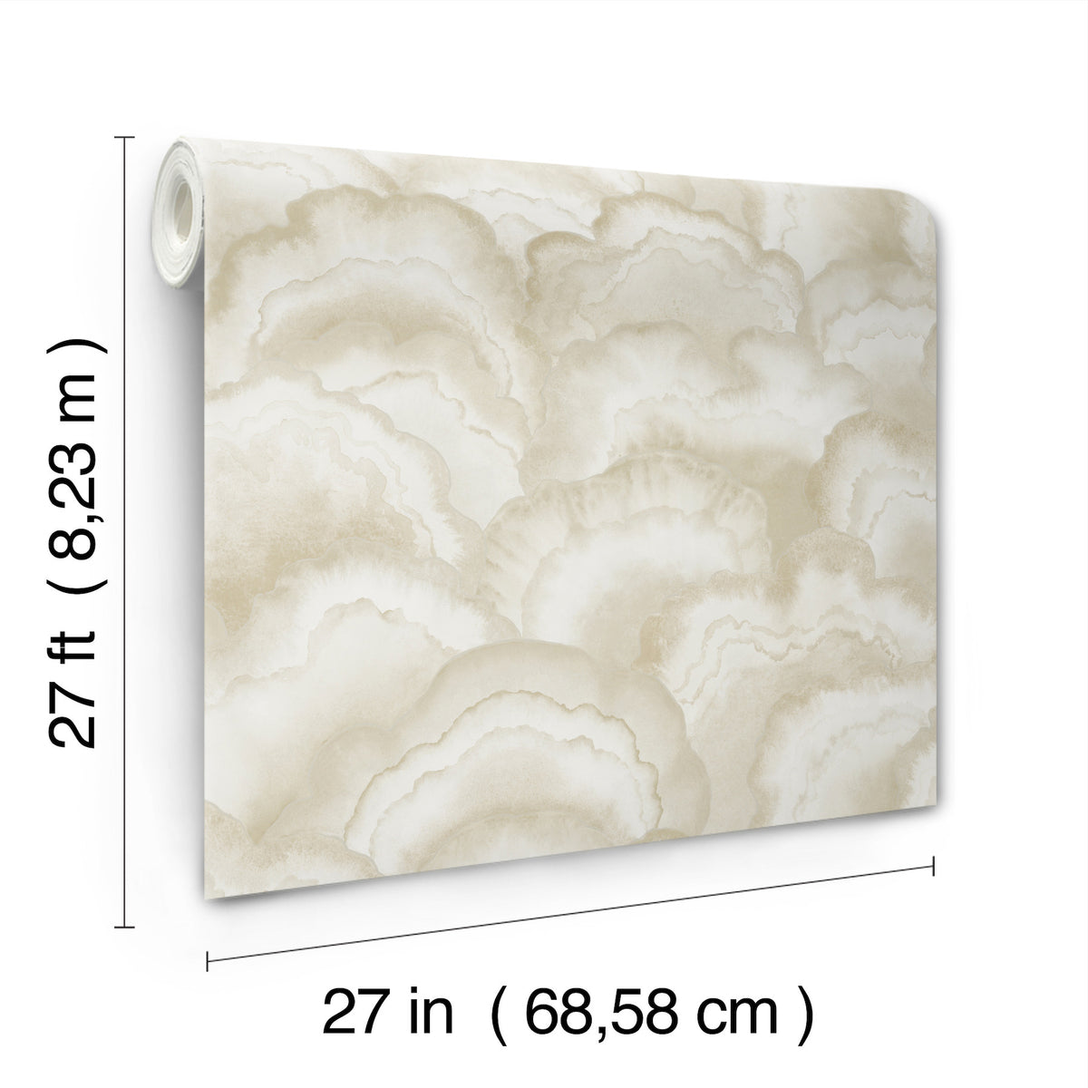 Candice Olson Abalone Fans Sand Natural Discovery Wallpaper by York Wallcoverings