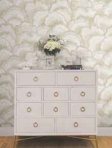 Candice Olson Abalone Fans Sand Natural Discovery Wallpaper by York Wallcoverings