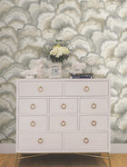 Candice Olson Abalone Fans Smokey Natural Discovery Wallpaper by York Wallcoverings