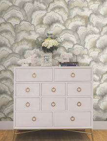 Candice Olson Abalone Fans Smokey Natural Discovery Wallpaper by York Wallcoverings