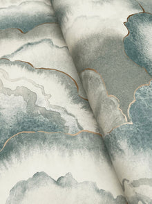 Candice Olson Abalone Fans Mist Natural Discovery Wallpaper by York Wallcoverings