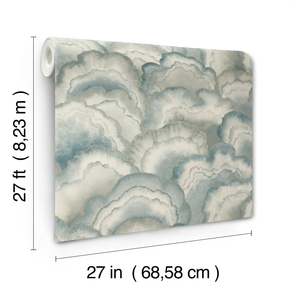 Candice Olson Abalone Fans Mist Natural Discovery Wallpaper by York Wallcoverings