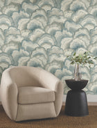 Candice Olson Abalone Fans Mist Natural Discovery Wallpaper by York Wallcoverings