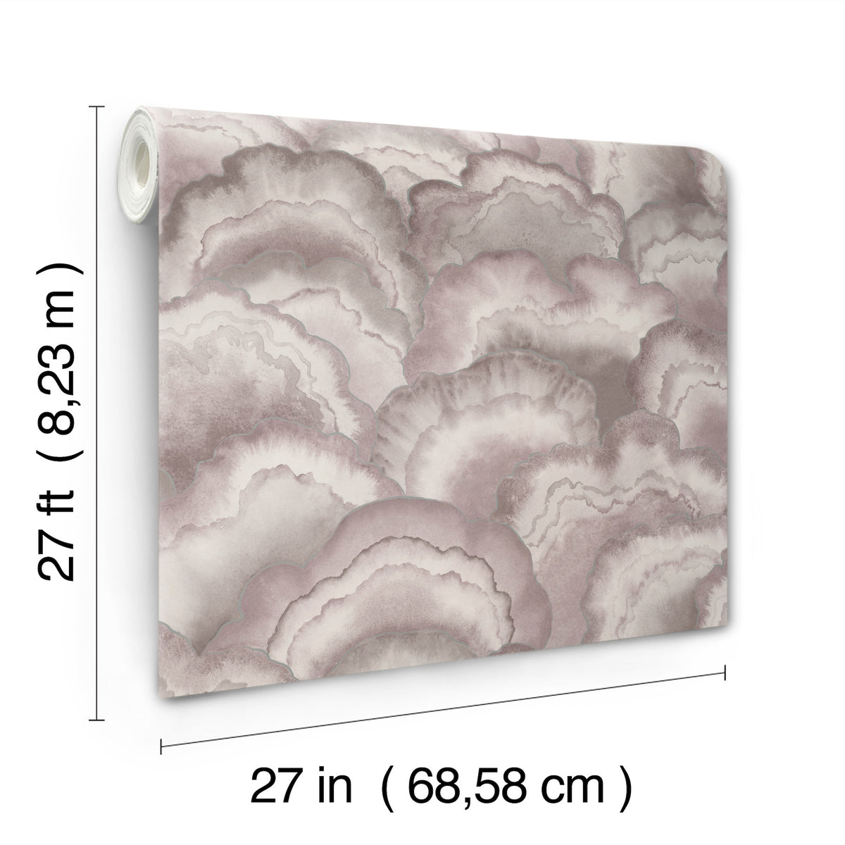 Candice Olson Abalone Fans Lavender Natural Discovery Wallpaper by York Wallcoverings