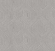 Candice Olson Fine Line Geometric Grey Natural Discovery Wallpaper by York Wallcoverings