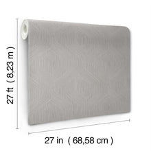 Candice Olson Fine Line Geometric Grey Natural Discovery Wallpaper by York Wallcoverings