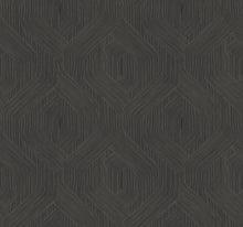 Candice Olson Fine Line Geometric Black Natural Discovery Wallpaper by York Wallcoverings
