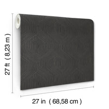 Candice Olson Fine Line Geometric Black Natural Discovery Wallpaper by York Wallcoverings
