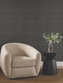 Candice Olson Fine Line Geometric Black Natural Discovery Wallpaper by York Wallcoverings
