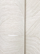 Candice Olson Fine Line Geometric Taupe on White Natural Discovery Wallpaper by York Wallcoverings