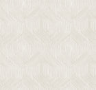 Candice Olson Fine Line Geometric Taupe on White Natural Discovery Wallpaper by York Wallcoverings