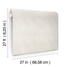 Candice Olson Fine Line Geometric Taupe on White Natural Discovery Wallpaper by York Wallcoverings