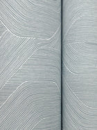 Candice Olson Fine Line Geometric Blue Natural Discovery Wallpaper by York Wallcoverings