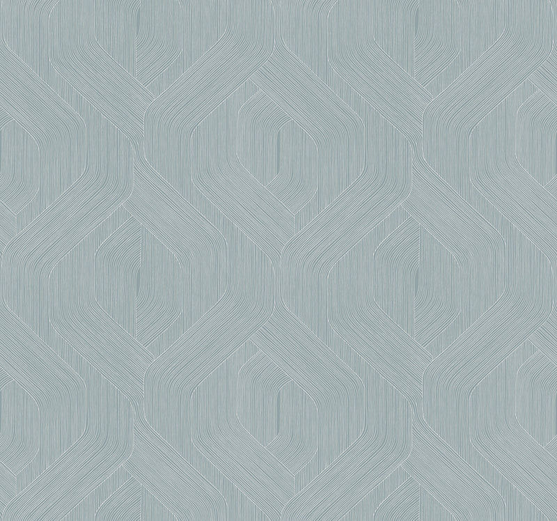 Candice Olson Fine Line Geometric Blue Natural Discovery Wallpaper by York Wallcoverings