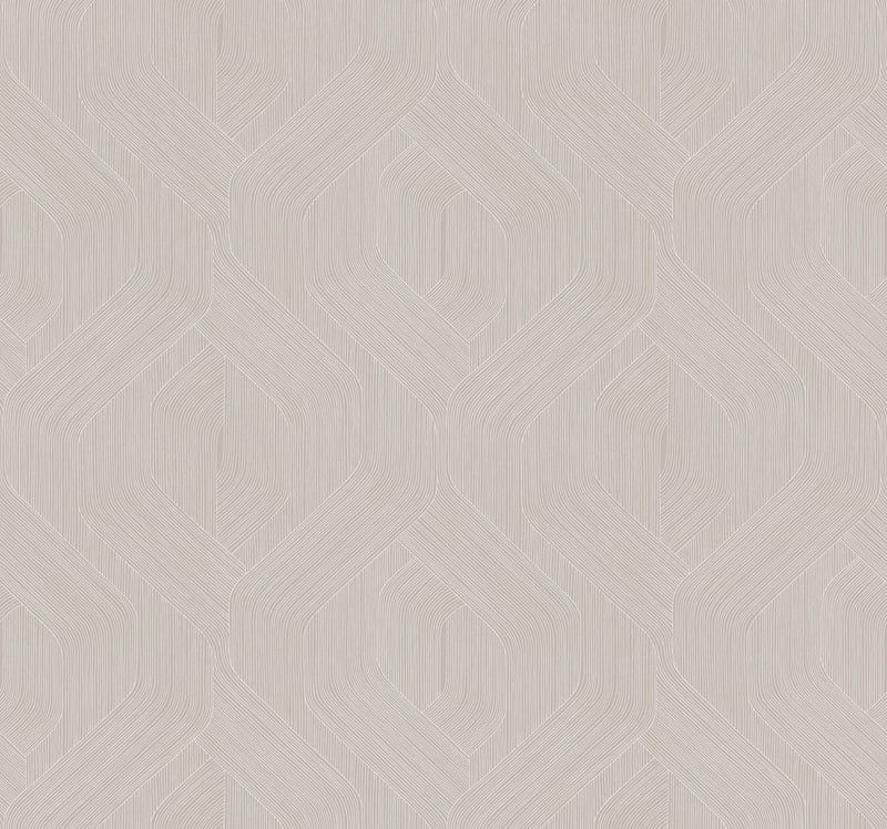 Candice Olson Fine Line Geometric Taupe Natural Discovery Wallpaper by York Wallcoverings