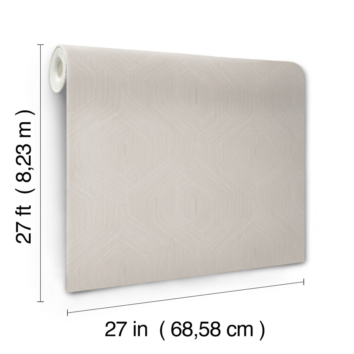 Candice Olson Fine Line Geometric Taupe Natural Discovery Wallpaper by York Wallcoverings
