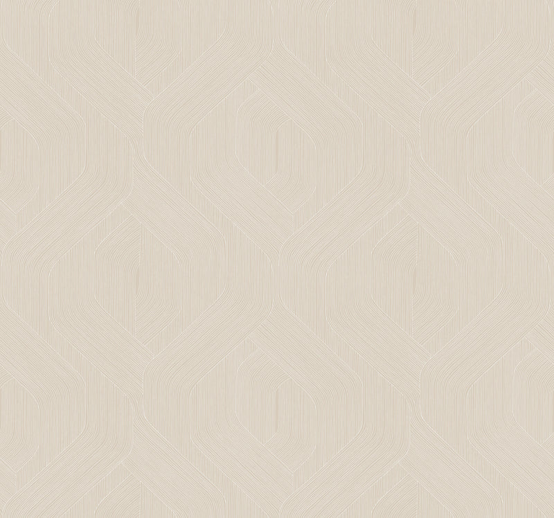 Candice Olson Fine Line Geometric Beige Natural Discovery Wallpaper by York Wallcoverings