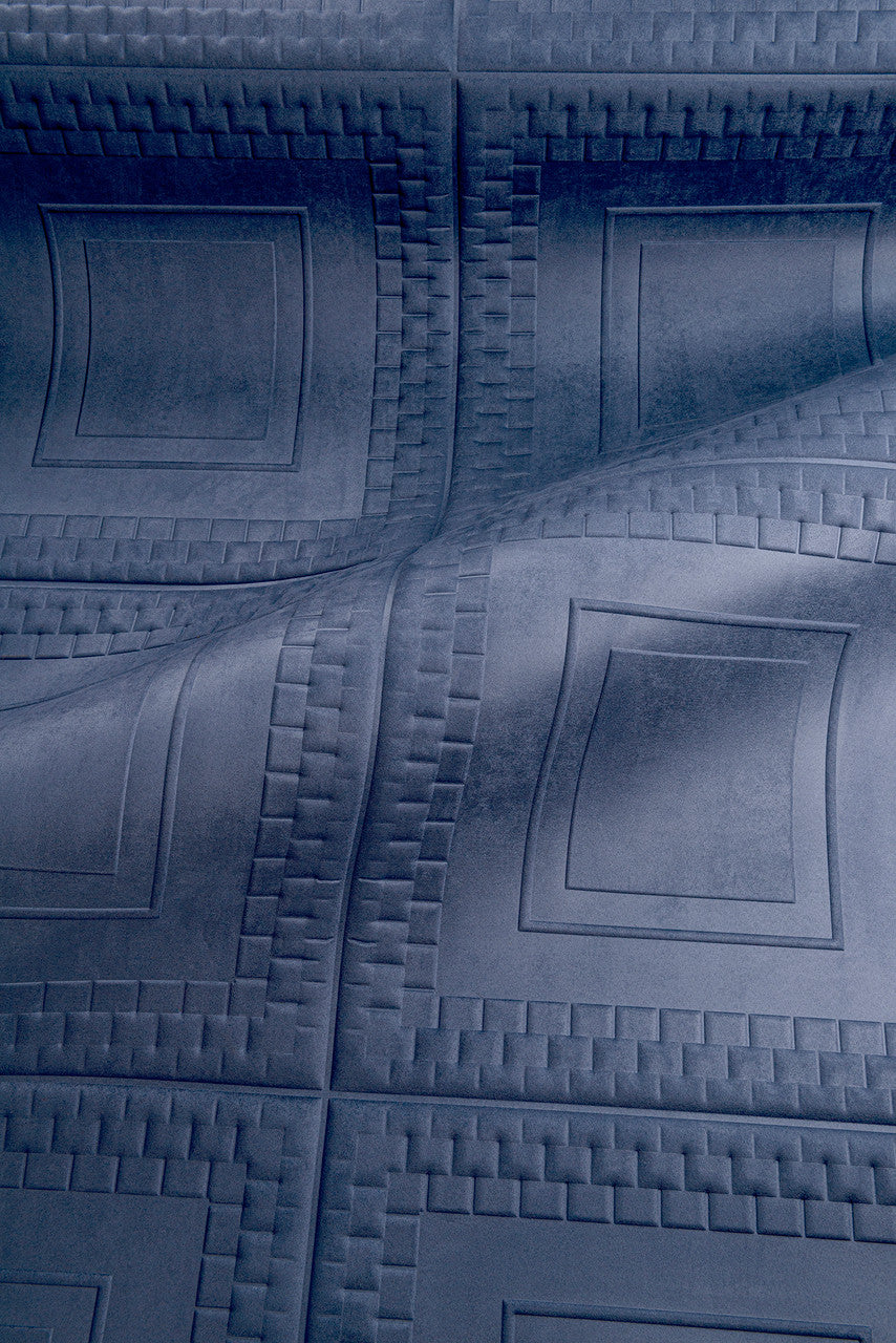 44030 Pantheon Objet Navy Wallpaper By Arte