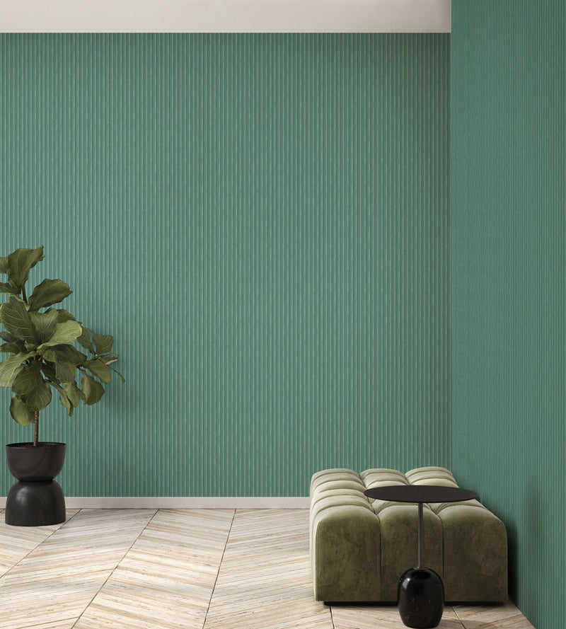 Fusta Turquoise Organics Wallpaper by Tres Tintas