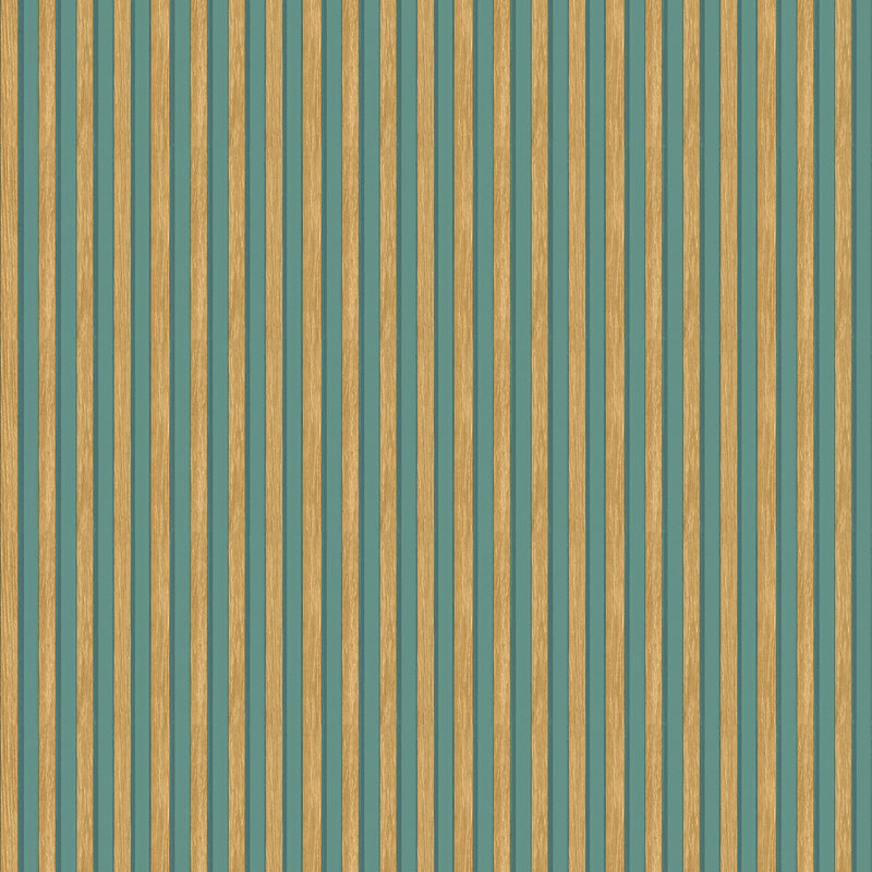 Fusta Turquoise Wood Organics Wallpaper by Tres Tintas
