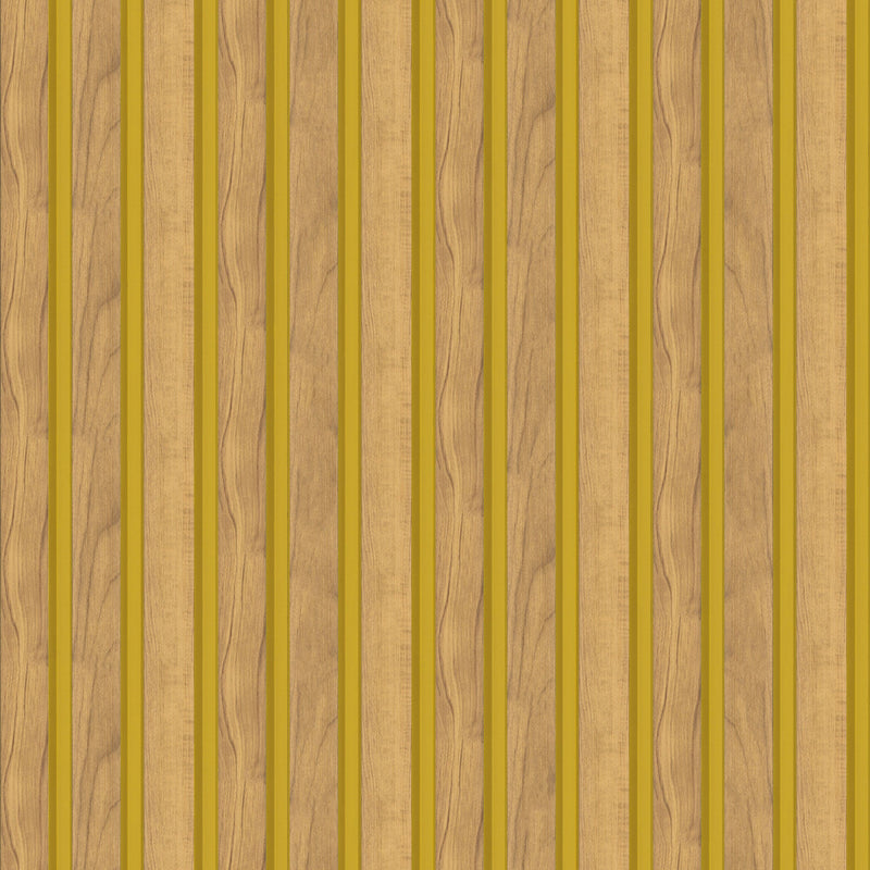 Fusta Yellow Wood Organics Wallpaper by Tres Tintas