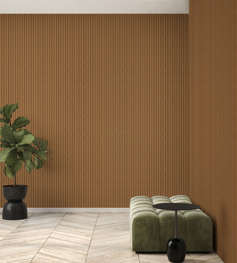 Fusta Brown Wood Organics Wallpaper by Tres Tintas
