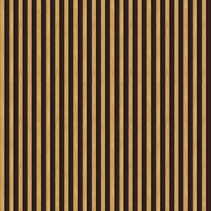 Fusta Dark Brown Wood Organics Wallpaper by Tres Tintas